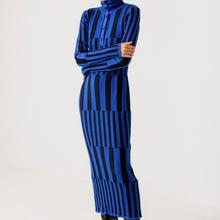 SKFK Jare Dress Organic Cotton Damen Midi Kleid blau von SKFK