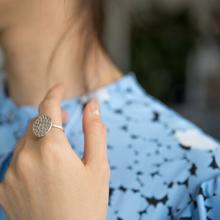 Hammered Cirkel Ring Silber von ting goods