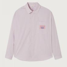 American Vintage Soabird Langarmhemd Herren rosa gestreift von American Vintage