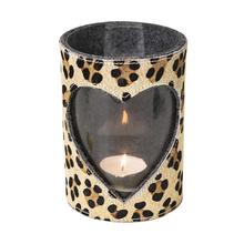 Windlicht Herz Leo Design Kuhfell von Mars & More