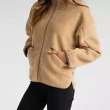 Selfhood Teddy Jacke Damen creme von Selfhood
