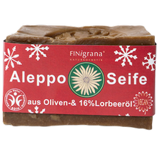 FINigrana Aleppo Olivenseife mit 16% Lorbeeröl XMAS-​Edition SCHNEEFLOCKE von Treibholz
