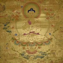 Thangka – Amogasiddhi Buddha Gold von Karsang Lama