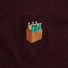 Revolution Burgundy Melange Sechserträger Application T-Shirt Herren dunkelrot von Revolution