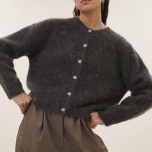 By-Bar Vasile Cardigan Moss Brown Damen Strickjacke Mohair braun von by-bar