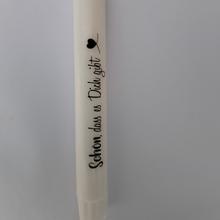 Stabkerze weiß mit Spruch