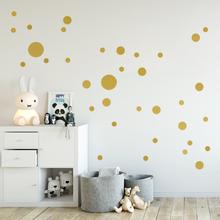 GOLD KONFETTI MIX 48 Metallic Wandsticker Punkte  von Urban ART Berlin