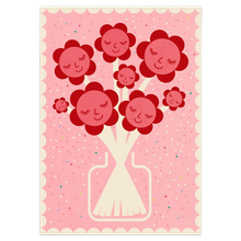 Monimari Postkarte Smiling Flowers von Monimari