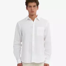 Colorful Standard Optical White Leinenhemd Herren weiss von Colorful Standard