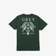 Obey Birds of Justice Classic T Shirt Herren grün von OBEY