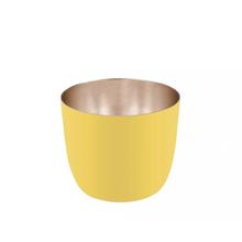 Windlicht Lemon Gelb Nudegold, M, Madras von Gift Company