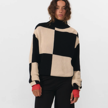 Suite 13 Shira Jumper Check Black Damen Pullover schwarz weiss  von Suite 13