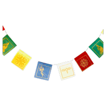 Tibetische Gebetsfahnen  – Indoor – Handgeschöpftes Papier von Bhaktapur/UNICEF