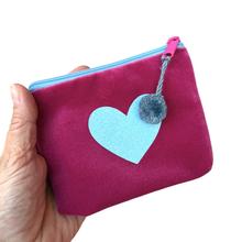 Frau Heidelberg Kosmetiktasche S pink HERZ türkis von Frau Heidelberg