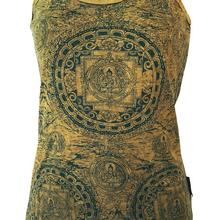 Yoga Top Mandala, Boho stonewashTop, Goastyle Sommertop - senf von Guru