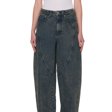 Obey Nana Denim Yellow Tint Wash Damen Baggy Jeans blau gelb von OBEY