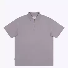 WEMOTO Opal Cotton Zip Polo Shirt Herren lavendelgrau  von WEMOTO