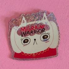 Sticker Migrain Warrior von Slinga Illustration von Slinga Illustration