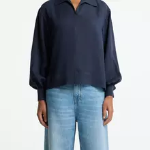 Kings Of Indigo Rheana Dress Blues Longsleeve Bluse blau von Kings Of Indigo