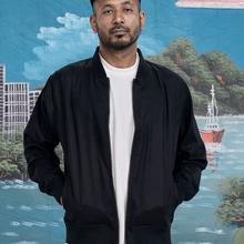 Arniko Binam Bomber Fake Suede Jacket Herren schwarz von Arniko