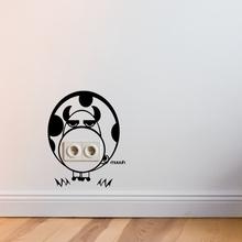 STECKDOSEN WÄCHTER MUH KUH Wandtattoo Cow Sticker  von Urban ART Berlin
