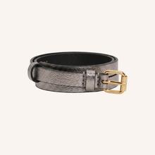 By-Bar Lovi Metallic Belt Silver Damen Gürtel Leder silber von by-bar