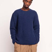 OLOW Lesco Merinowollpullover Herren Dunkelblau von Olow