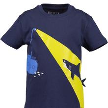 T-Shirt mit Leuchtdruck "Hai", ultramarin von Blue Seven
