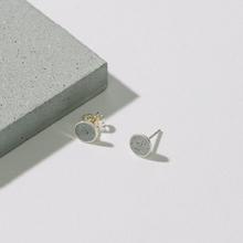 hartgut Buntbeton Ohrstecker 7 mm 925er Silber hellgrau von Hartgut