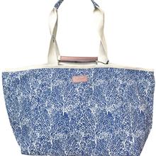 Entwurf Strandtasche Shopper Sommertasche Koralle Blau