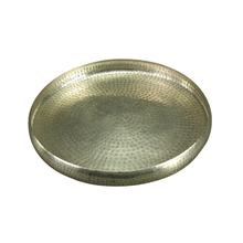  Tablett gehämmert versilbert, Ø 38cm  von CHILLISY HOME