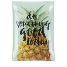 Glasteller Ananas, do something good today, Love Plates von Gift Company