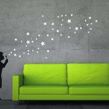 STAR BUBBLE GIRL DIY Wandtattoo L Sterne Mädchen  von Urban ART Berlin