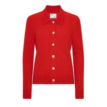 Colorful Standard Merino Wool Cardigan Red Tangerine Damen Strickjacke rot von Colorful Standard