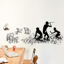 Banksy Wandtattoo Trolley Hunters, Graffiti Wandkunst Aufkleber | VinylART von Urban Art Berlin von Urban ART Berlin