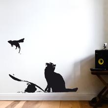Wandsticker Banksy Katze & Maus ab Gr. M Wandtattoo Streetart  von Urban ART Berlin