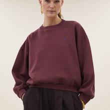 By-Bar Malyn Logo Sweater Burgundy Crush Damen Pullover rot von by-bar