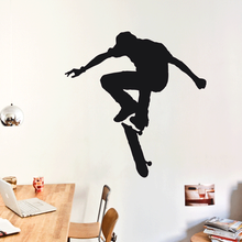 SKATER II SPRUNG Wandsticker ab Gr. L Skateboard Streetart Wandtattoo  von Urban ART Berlin