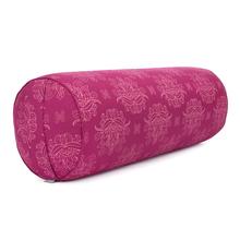 Bolster gemustert, 65 x Ø 23 cm, Lotus, berry | Dinkelhülsen von Bodhi
