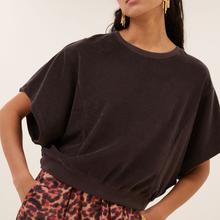 By-Bar Nuki Slub Top Coffee Bean Damen T-Shirt braun von by-bar