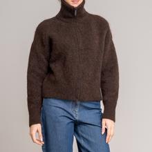 JOHNNYLOVE Susy Zipper Cardigan Chocolate Damen Mohair Strickjacke braun von Johnny Love