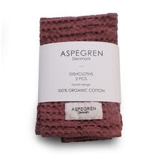 Abwaschtücher 2er Set 'North' Prune von Aspegren Denmark von Aspegren Denmark