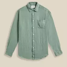 Portuguese Flannel Dry Green Linen Hemd Herren grün  von Portuguese Flannel