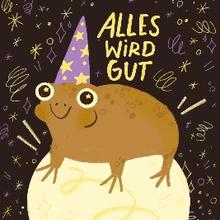 Postkarte Alles wird gut von Slinga Illustration von Slinga Illustration