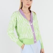 Wemoto Hazel Cotton Jacquard Cardigan Pistacchio Damen Strickjacke grün von WEMOTO