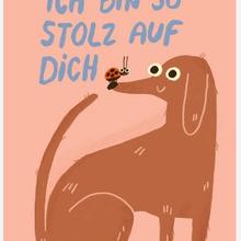 Postkarte Stolz Auf Dich Slinga Illustration von Slinga Illustration