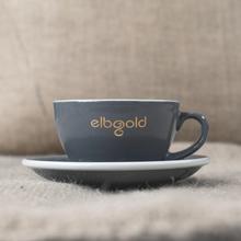 elbgold Tasse Cappuccino Loveramics grau & gold von Elbgold
