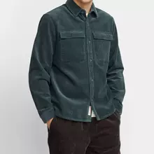 Revolution Utility Cord Overshirt Herren Hemd petrol von Revolution