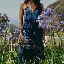 Lovjoi Jozephine Jumpsuit Ocean Einteiler Wide Leg blau von Lovjoi