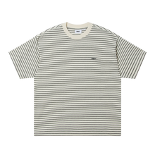 Obey Edwin Tee Cream Multi T-Shirt Herren beige Streifen von OBEY